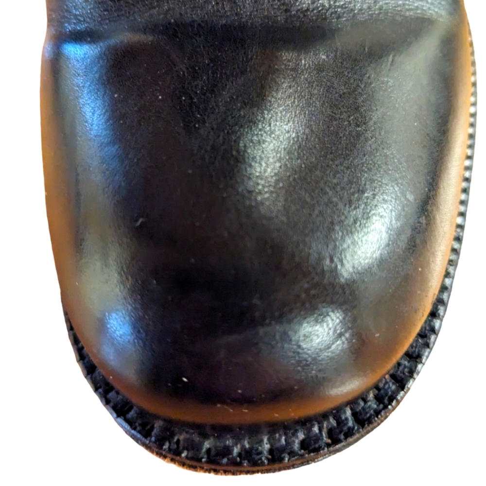 Vince Camuto Signature Black Leather Zipper Detail Moto Boots Size 7.5 - Picture 6 of 11